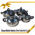 8 pcs stainless steel stock pot
